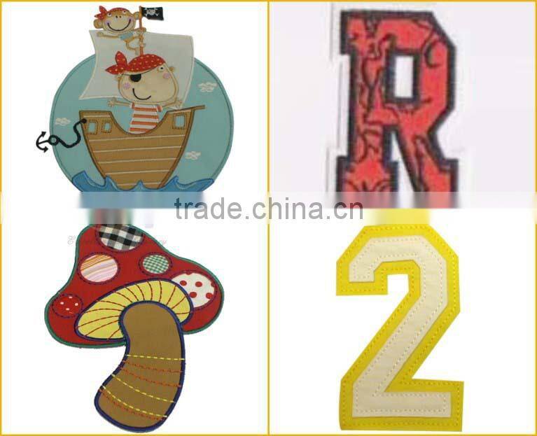 Trade Assurance iron-on embroidered applique number