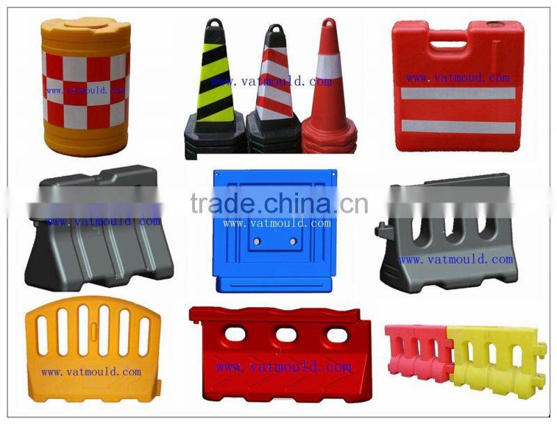 China Alibaba Water filled road safety barrier,plastic road barrier blow mould