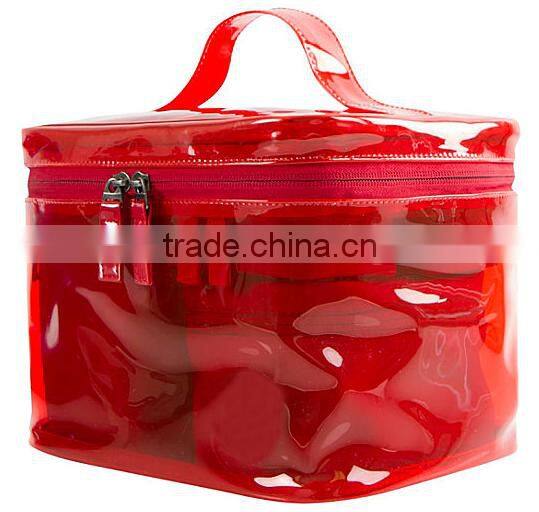 clear plastic Makeup Train Case Mini Packing Cubes