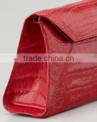 faux Crocodile Convertible Clutch Bag