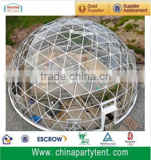 Hot sale pvc fabrics cover roof top dome tent / geodesic dome tent