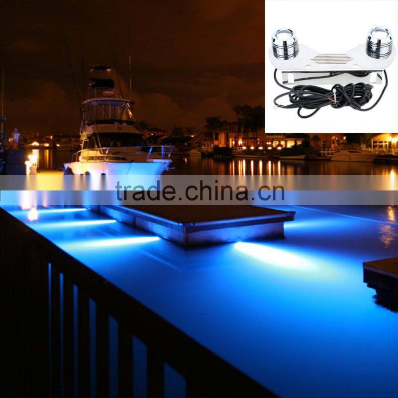 waterproof led Boat marine Drain Plug LED 2*9W white Underwater light