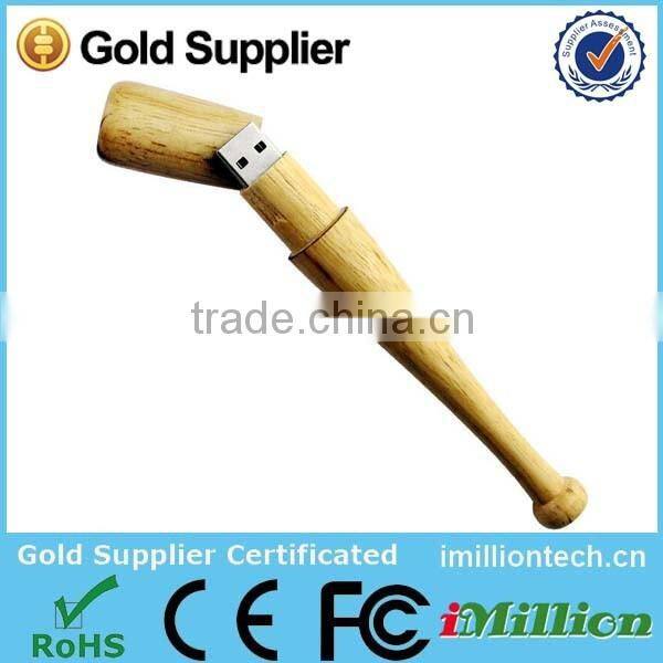 wooden cool gadgets ball bat usb flash pen drives 32gb