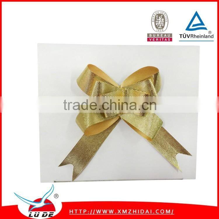 Gift packing use printed ribbon bows with back ribbon