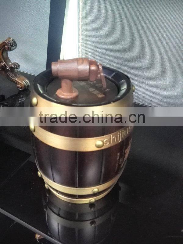 portable new style wooden barrel drinks dispenser