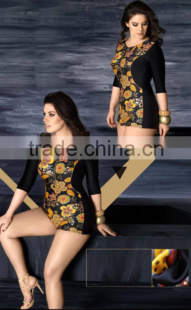 Balneaire fashion plus size women one piece swimsuit