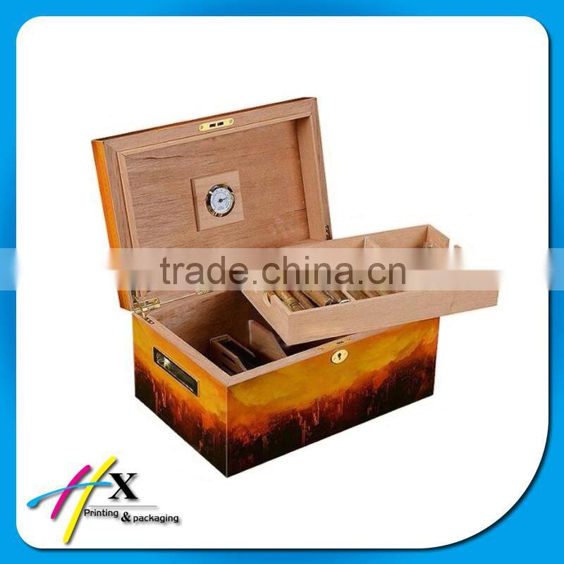 china 2016 top fashion solid wood gift packaging box cigar humidor box for sale