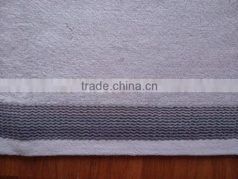 Satin Border Bamboo Cotton Bath Towel