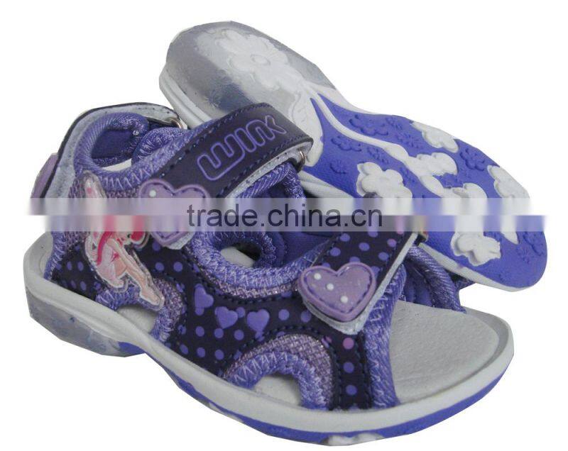 2015 sports girls jelly sandals with the fairy picture