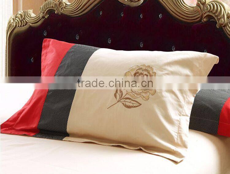 Spring and autumn embroidery design bed sheet spell color cotton quilt cotton fabric for bed sheet