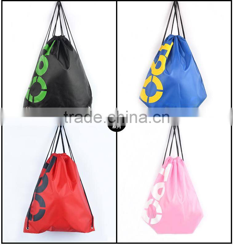 Smiling Face Nylon Drawstring Bags for Adults and Kids Light Riding Backpack Unisex Sports Bags