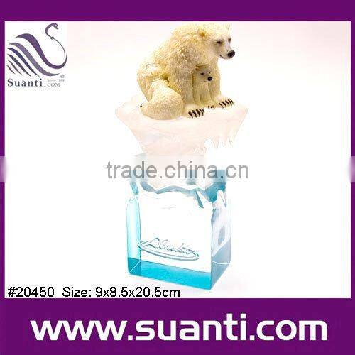 Wholesale white Bears polyresin statue collection