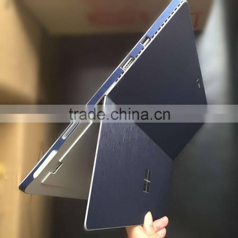 Wholesale full coverage Brushed silver skin sticker for Microsoft surface pro 4 pro 3