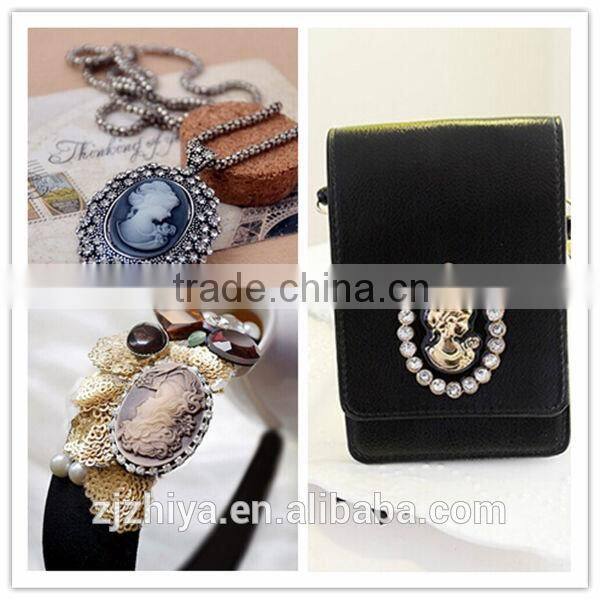 Fashion Resin Cameos,Flat Back resin cameo setting