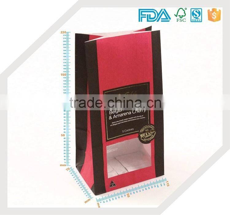 Custom printed black and yellow kraft paper bag without handle made in china