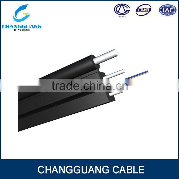 FRP/Steel wire strength member Self-supporting butterfly ftth installing cable