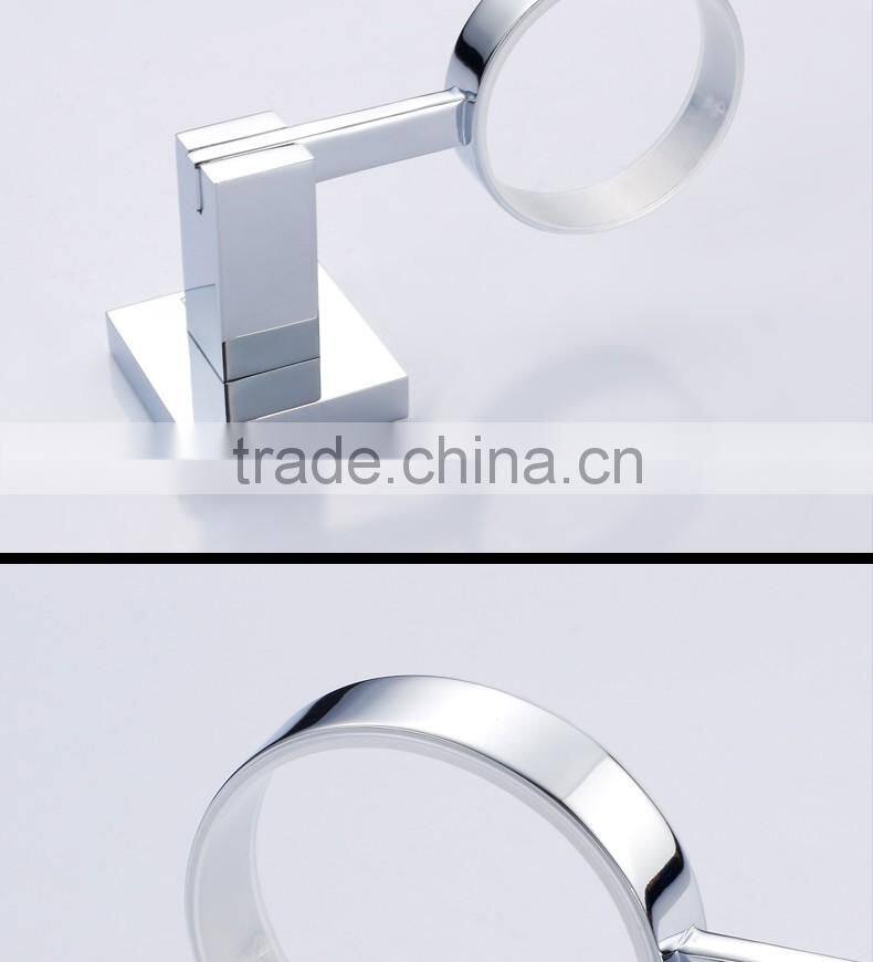 1258 hotel use bathroom accessory brass single cup Square base Tumbler Holder