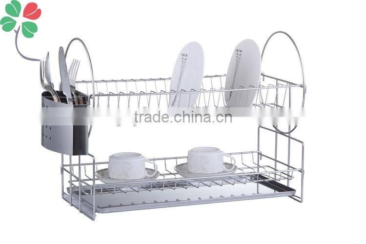 two tier stainless steel dish rack