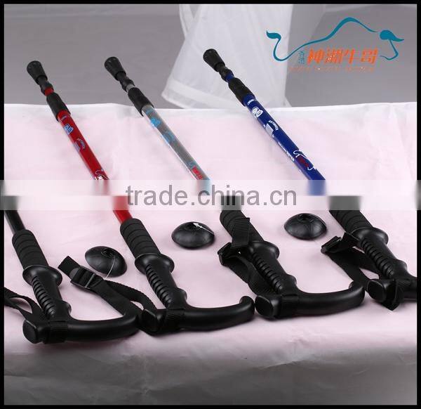 Collapsible pole Anti Shock Hiking Stick Walking Sticks