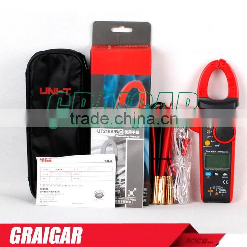 UNI-T UT216C 600A True RMS Digital Clamp Meters Auto Range w/Frequency Capacitance Temperature NCV Test