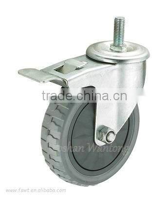 Polyurethane Medium Duty Threaded Stem Swivel Wheel Caster