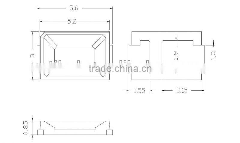 high brightness 0.5W 5630 SMD LED 50-55lm
