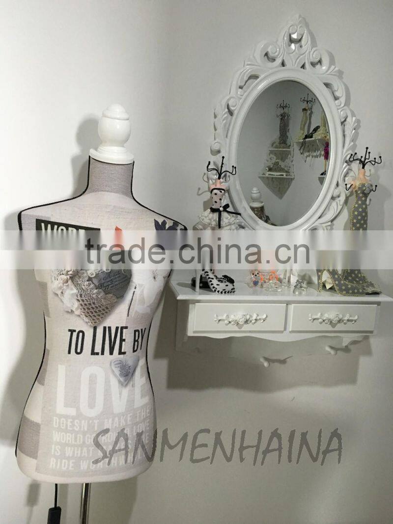 heart and flower printing elastic fabric Female Mannequin
