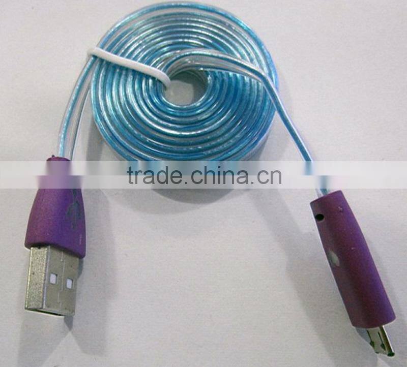 micro usb data cable with charging and data transferring function With LED Lighting
