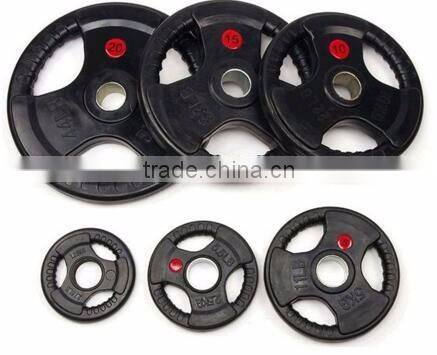 Cast iron rubber coating weight lifting plate with good quality