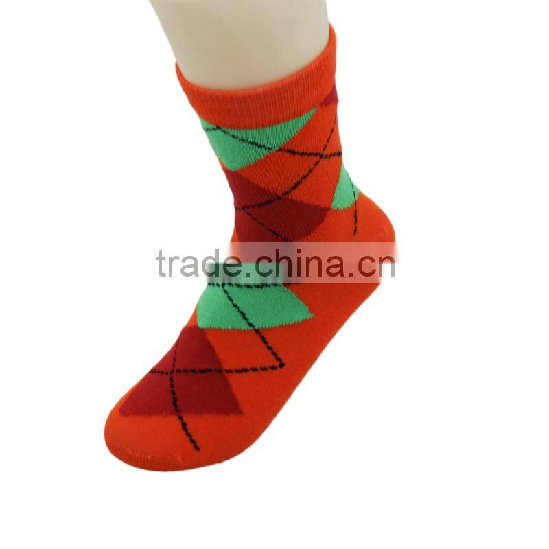 GSC-09 2015 Fashion cutom argyle design children newline bamboo socks