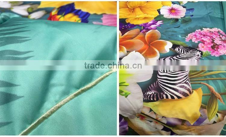 100% Cotton Queen Size Digital 3D bed cover set