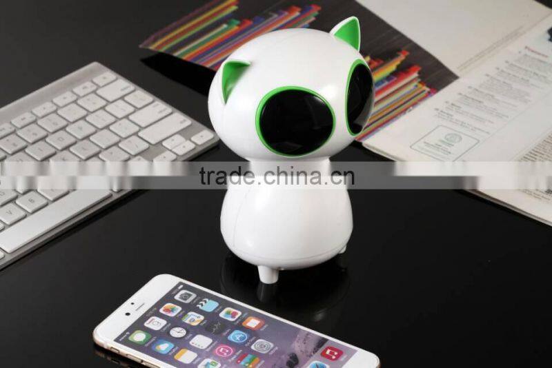 2015 Portable Cute cat design mini usb speaker for computer and cellphone
