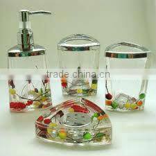 furniture/shelf/acrylic bathroom accessory set-y130966/toothpaste&tooth glass holder/soapbox