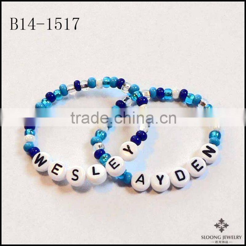 Different Color Sky Blue Wholesale Bright Color Bracelet Name Bracelet PERSONALIZED Bracelet
