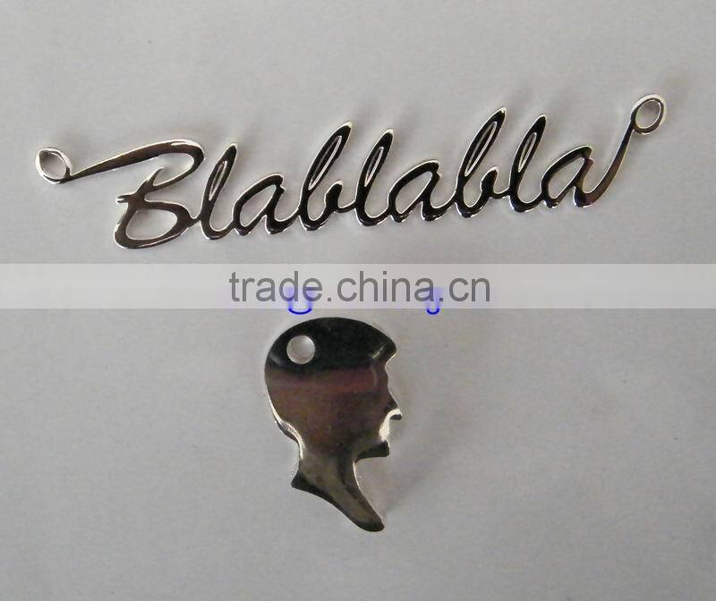 letter die cut metal key chain, custom car logo keyring