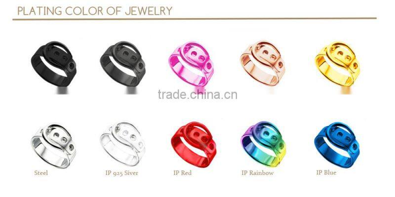 Hotsale Simple O Shaped Women Enamel Gold Wear Ring