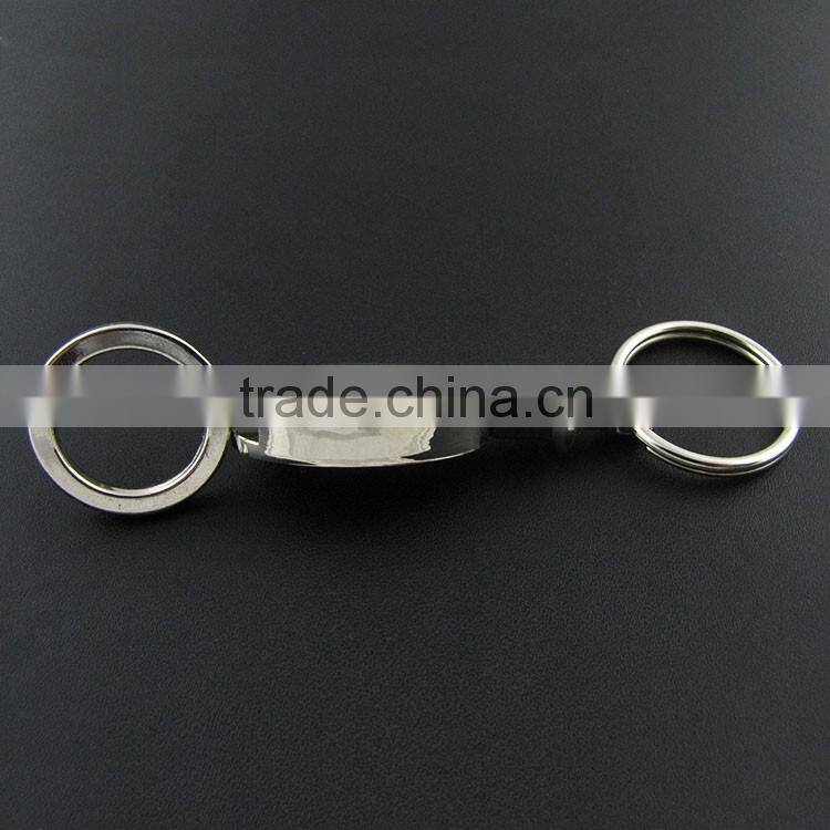Custom Elliptical Pull Apart Metal Keychains