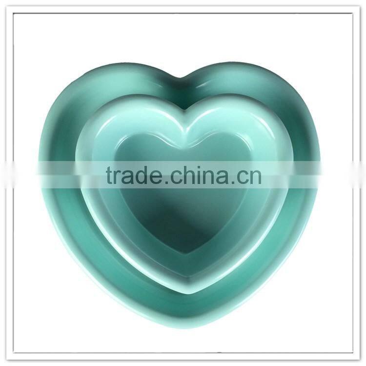 Wholesale heart shape melamine camping tableware set