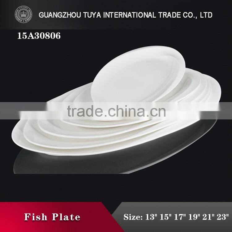 Chinese restaurant nice ceramic deep oval plate