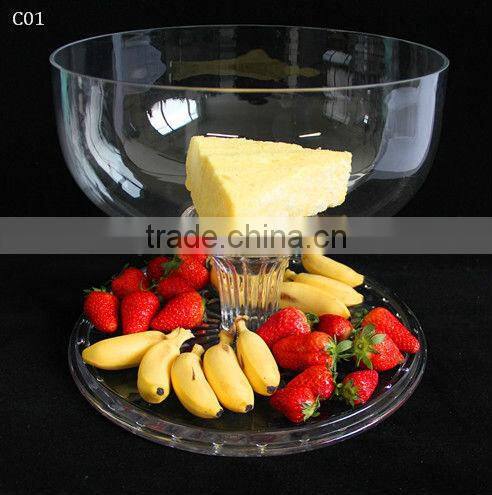 glass cake cover and stand