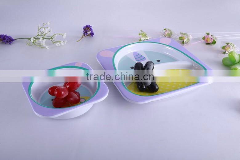 Safety Animal Printed Melamine tableware for Kids