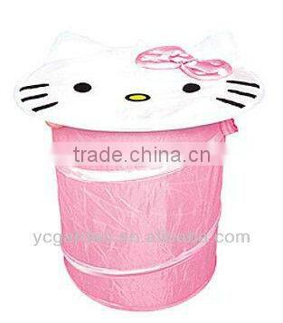 mesh pop up dirty laundry cartoon bag ,PE laundry bag, nelon laundry bag
