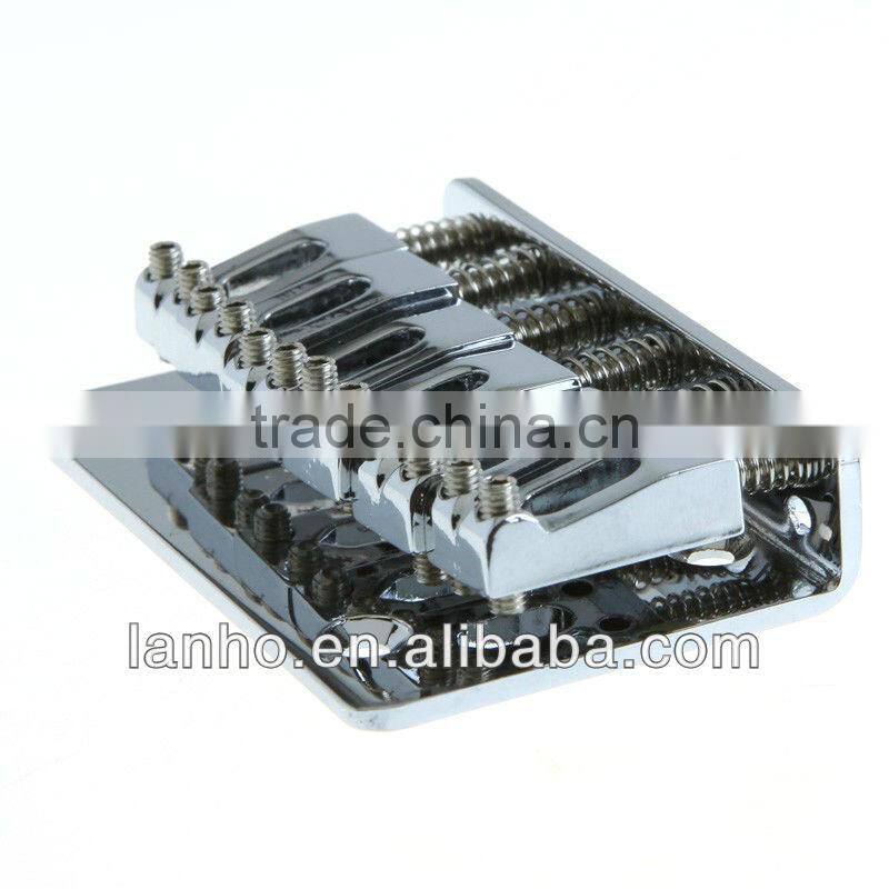 Guitar Bridge Top Load Parts Chrome 6 Strings Saddle Hardtail 65mm