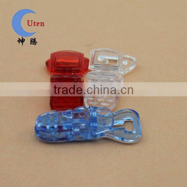 Colorful T Design Plastic Pacifier Clip