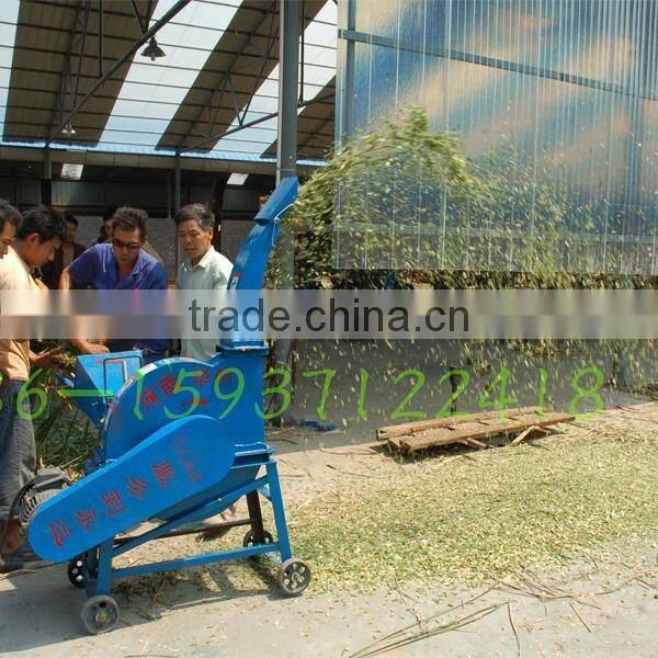 Small manual feeding ensiling chaff cutter for hay