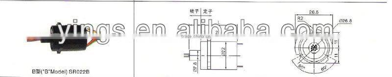 Capsule Slip rings 22mm 3*15A 3 Conductors B type