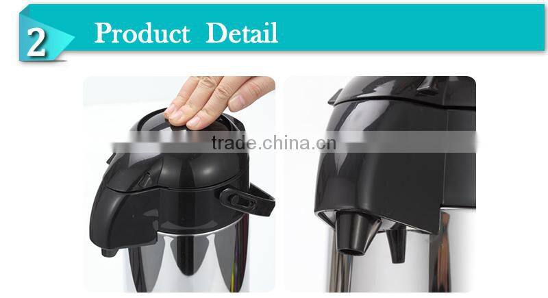 Double wall metal outer glass inner keep hot and cooler picnic air pots(AGUJ)