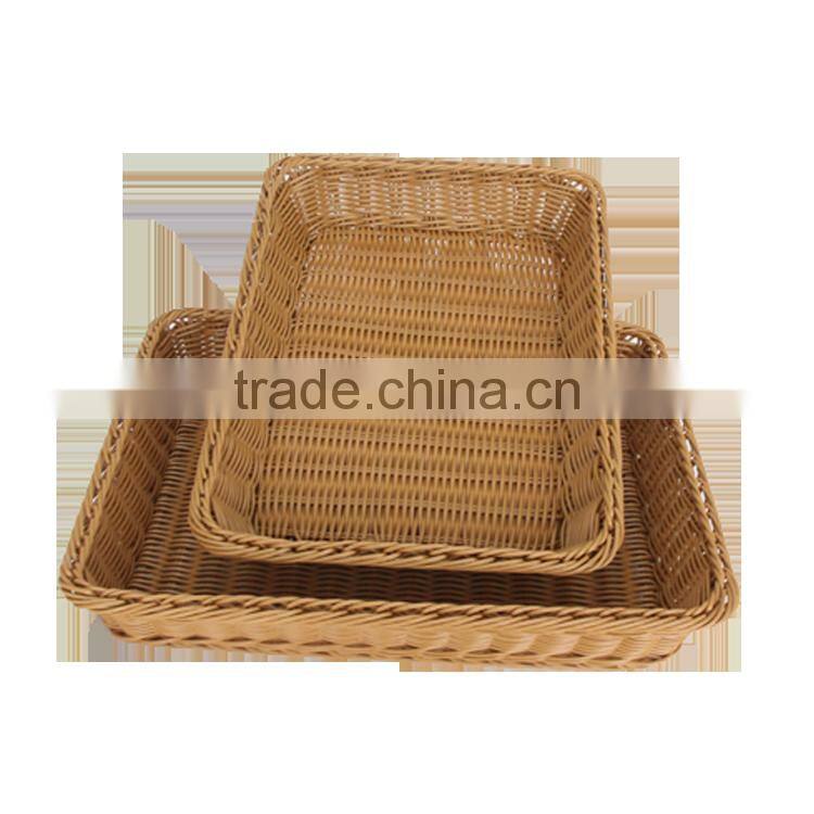 Vegetable Fruit display basket rattan handmade supermarket equipment