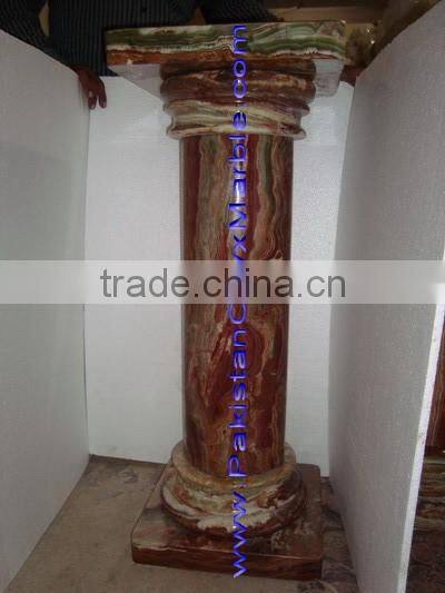 CUSTOM MADE RED ONYX PEDESTALS COLLECTIONS