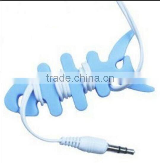 Fish Shaped Silicone cable holder &Silicone cable keeper&earphone cable winder
